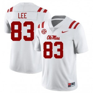 Men Cayden Lee White Ole Miss #83 High School Jerseys 784133-745