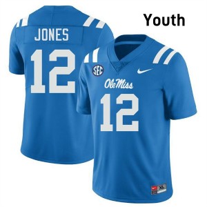 Youth Andrew Jones Powder Blue Rebels #12 Game Jersey 930295-445