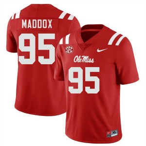 Men Andrew Maddox Red Ole Miss #95 Embroidery Jersey 447594-135