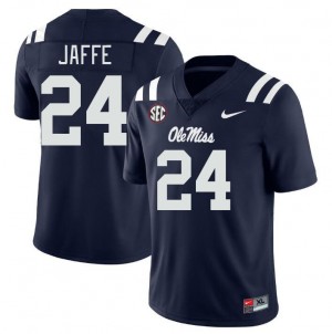 Men Andy Jaffe Navy Rebels #24 NCAA Jerseys 413728-431