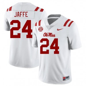 Men Andy Jaffe White Ole Mississippi #24 Limited Jersey 711427-229