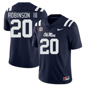 Men Anthony Robinson III Navy Ole Mississippi #20 University Jersey 261459-744
