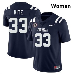 Women Antonio Kite Navy Ole Mississippi #33 Player Jersey 261637-306