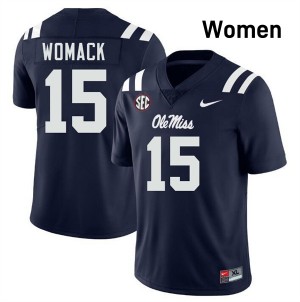 Women Da'Shawn Womack Navy Mississippi #15 Game Jerseys 191191-851