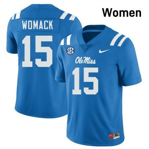 Women Da'Shawn Womack Powder Blue Ole Mississippi #15 University Jersey 236634-148