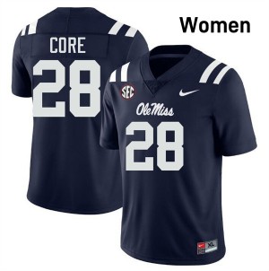 Women Dante Core Navy Ole Miss #28 Game Jersey 363257-674