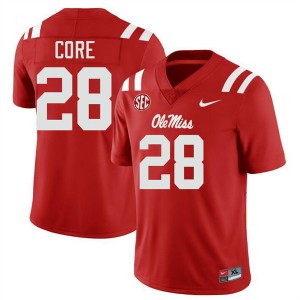 Men Dante Core Red Ole Miss #28 2025 Jersey 284032-776