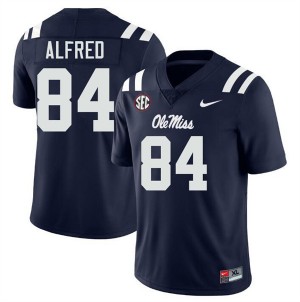 Men Dillon Alfred Navy Ole Mississippi #84 NCAA Jerseys 957419-280