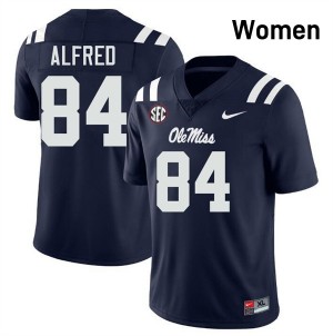 Women Dillon Alfred Navy Ole Miss Rebels #84 2025-26 Jersey 287032-862