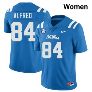 Women Dillon Alfred Powder Blue Ole Mississippi #84 University Jersey 196058-579
