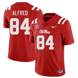 Men Dillon Alfred Red Ole Mississippi Rebels #84 Alumni Jerseys 199668-366