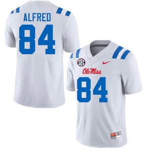 Men Dillon Alfred White Rebels #84 Stitched Jerseys 739710-620