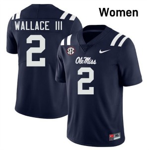 Women Harrison Wallace III Navy Mississippi #2 NCAA Jersey 544810-725