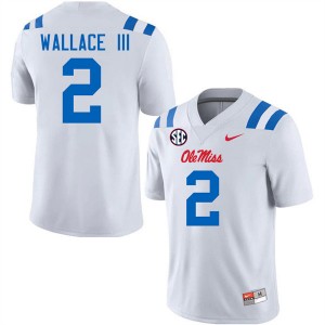 Men Harrison Wallace III White Rebels #2 Game Jerseys 661677-371
