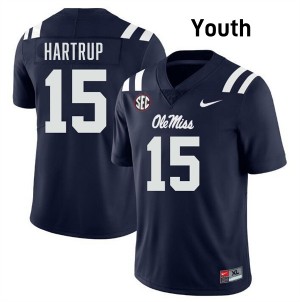 Youth Izaiah Hartrup Navy Ole Miss Rebels #15 2025 Jerseys 759045-718