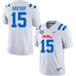Men Izaiah Hartrup White Ole Mississippi #15 University Jerseys 340677-617