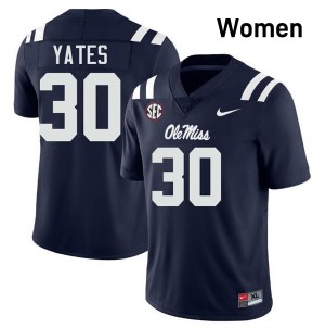 Women Jaden Yates Navy Mississippi #30 2025 Jerseys 756609-388