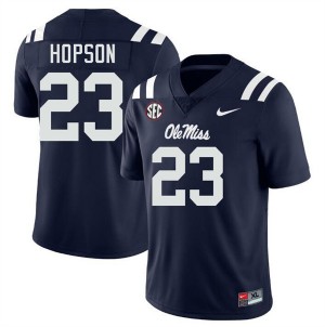 Men Jarcoby Hopson Navy University of Mississippi #23 Official Jerseys 873467-779