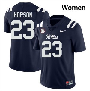Women Jarcoby Hopson Navy University of Mississippi #23 Player Jerseys 185350-508