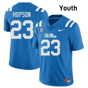 Youth Jarcoby Hopson Powder Blue Ole Miss #23 Replica Jersey 965965-668