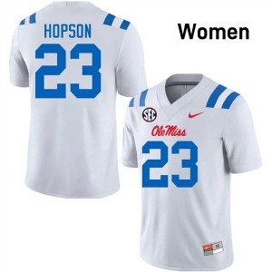 Women Jarcoby Hopson White Ole Miss #23 Limited Jersey 920632-849
