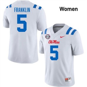 Women Kam Franklin White Ole Miss #5 Player Jerseys 826217-149
