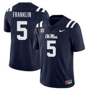 Men Kam Franklin Navy Ole Miss #5 Embroidery Jersey 816070-124