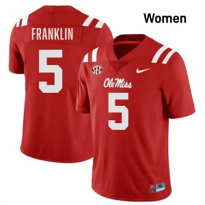 Women Kam Franklin Red Rebels #5 Alumni Jerseys 720454-989