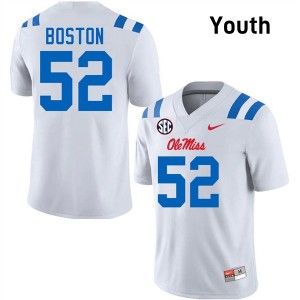 Youth Kenneth Boston White Ole Miss #52 Alumni Jerseys 262502-276