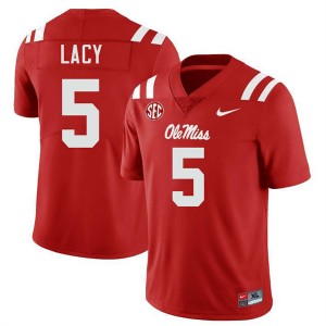 Men Kewan Lacy Red University of Mississippi #5 Limited Jersey 861987-871