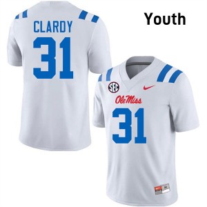 Youth Ladarian Clardy White Ole Mississippi #31 Game Jersey 625698-603