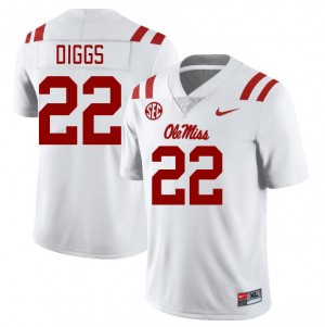 Men Logan Diggs White Ole Miss Rebels #22 Official Jersey 403310-669