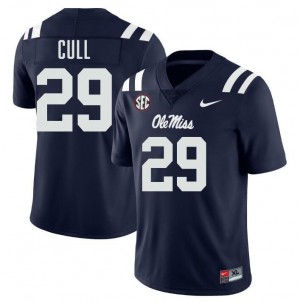 Men Nick Cull Navy Ole Miss #29 Stitched Jerseys 692459-486