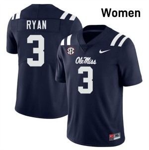 Women Sage Ryan Navy Ole Miss Rebels #3 2025-26 Jersey 810084-802