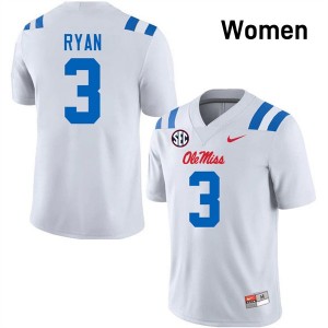 Women Sage Ryan White Ole Miss Rebels #3 Alumni Jersey 748453-213