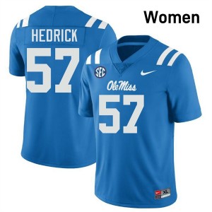 Women TJ Hedrick Powder Blue Ole Miss #57 2025-26 Jerseys 923629-142