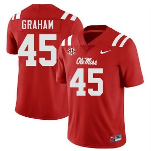 Men Talib Graham Red Ole Mississippi #45 Official Jersey 397061-272