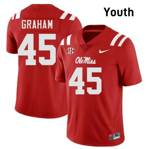 Youth Talib Graham Red Ole Miss #45 Replica Jersey 623809-941
