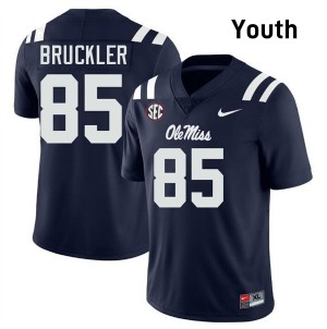 Youth Trace Bruckler Navy Ole Mississippi #85 2025 Jersey 481780-974