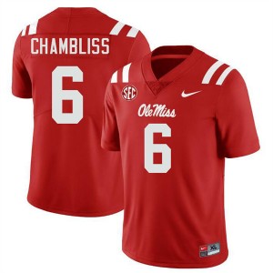 Men Trinidad Chambliss Red Mississippi #6 Limited Jersey 675076-283