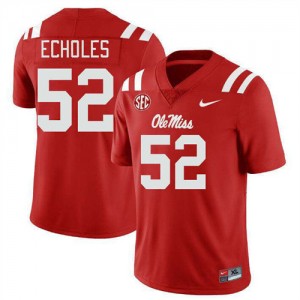 Men Will Echoles Red Rebels #52 Player Jerseys 758000-281