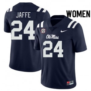 Women Andy Jaffe Navy Rebels #24 Player Jersey 484213-788