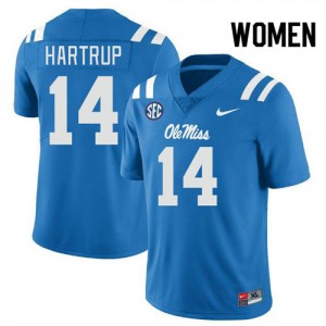Women Izaiah Hartrup Powder Blue University of Mississippi #14 2025-26 Jerseys 813798-544