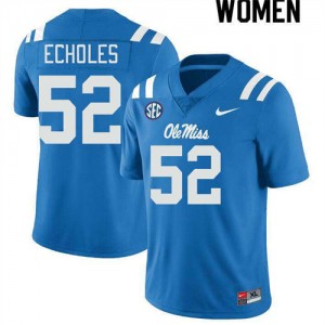 Women Will Echoles Powder Blue Ole Miss #52 Official Jersey 775874-321