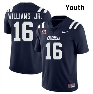 Youth Wydett Williams Jr. Navy Ole Miss Rebels #16 2025 Jerseys 715543-964
