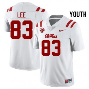 Youth Cayden Lee White Mississippi #83 Embroidery Jersey 645129-862