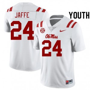 Youth Andy Jaffe White Ole Miss Rebels #24 Game Jersey 124067-272