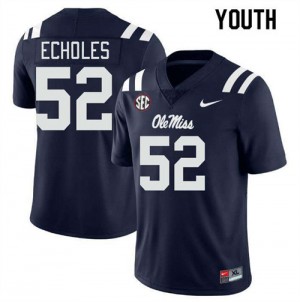Youth Will Echoles Navy Ole Miss Rebels #52 Alumni Jersey 893813-932