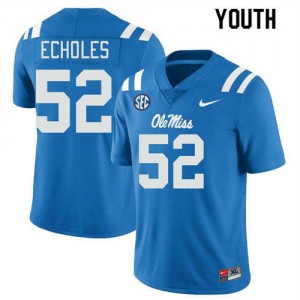 Youth Will Echoles Powder Blue Ole Miss Rebels #52 2025-26 Jerseys 358250-335