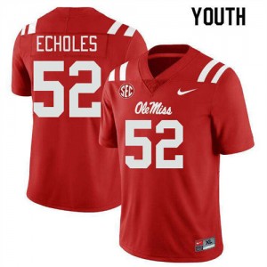 Youth Will Echoles Red Ole Miss #52 Official Jersey 403200-567